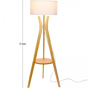 Mid Century Modern Tripod Floor Lamp,Tripod Floor Lamp with Shelf | Goodly Light-GL-FLW012