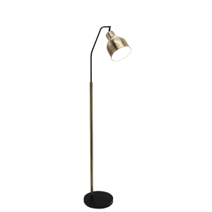 Wholesale OEM/ODM China White Marble Base Gold Metal Inovation Hotel LED Floor Lamp with Tray