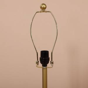 Brushed Gold Floor Lamp, Handcrafted Rattan Shade | GL-FLM016