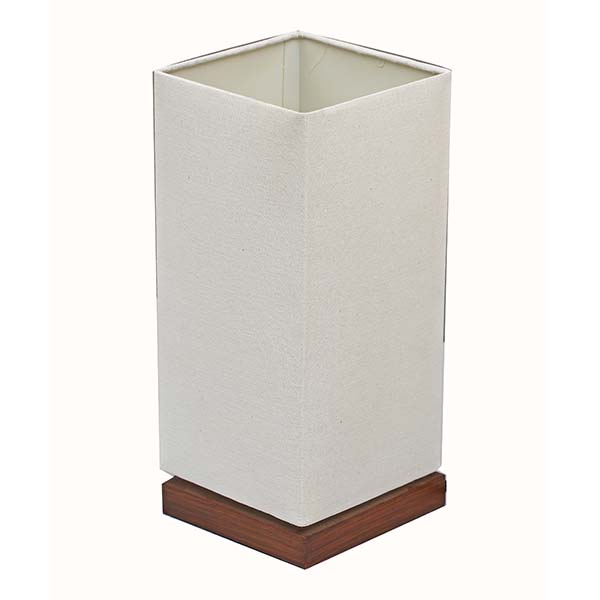 classic Nightstand Lamp with white Linen Fabric Shade 1