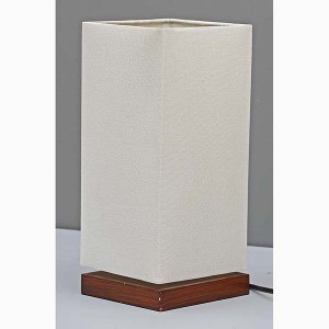 White Wood Table Lamp,Table Lamp with White Linen Fabric Shade | Goodly Light-GL-TLW001-3