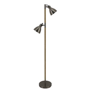 Country podne svjetiljke od kovanog željeza, podesiva svjetiljka s 2 glave |  Dobar Light-GL-FLM023