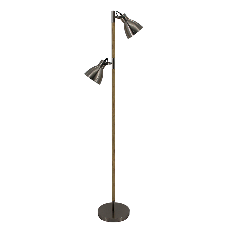 Country Floor Lamps Wrought Iron,Adjustable 2-head Standing Lamp | Goodly Light-GL-FLM023 Featured Image
