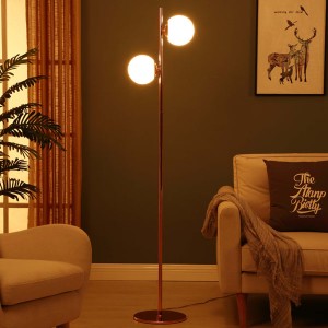 Hot Selling for flower ball white pp nordic iron stand light living room floor lamp