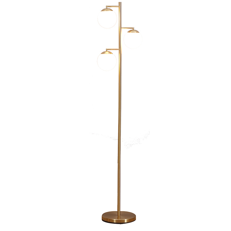 Cheapest Price Metal Desk Light - tree floor lamp,3-head metal globe floor lamp | Goodly Light-GL-FLM13 – Goodly