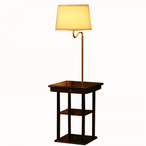 Factory Directly supply LED Shelf Floor Style Wooden Floorlamp With Open Box Display