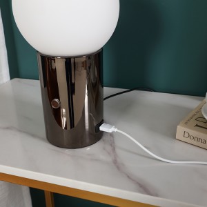 Metal Table Lamp Base,Glass Sphere Lampshade  | Goodly Light-GL-TLM055
