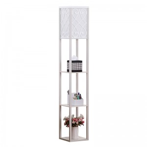 White Shelf Floor Lamp,Floor Lamp with Shelf | Goodly Light-GL-FLWS024