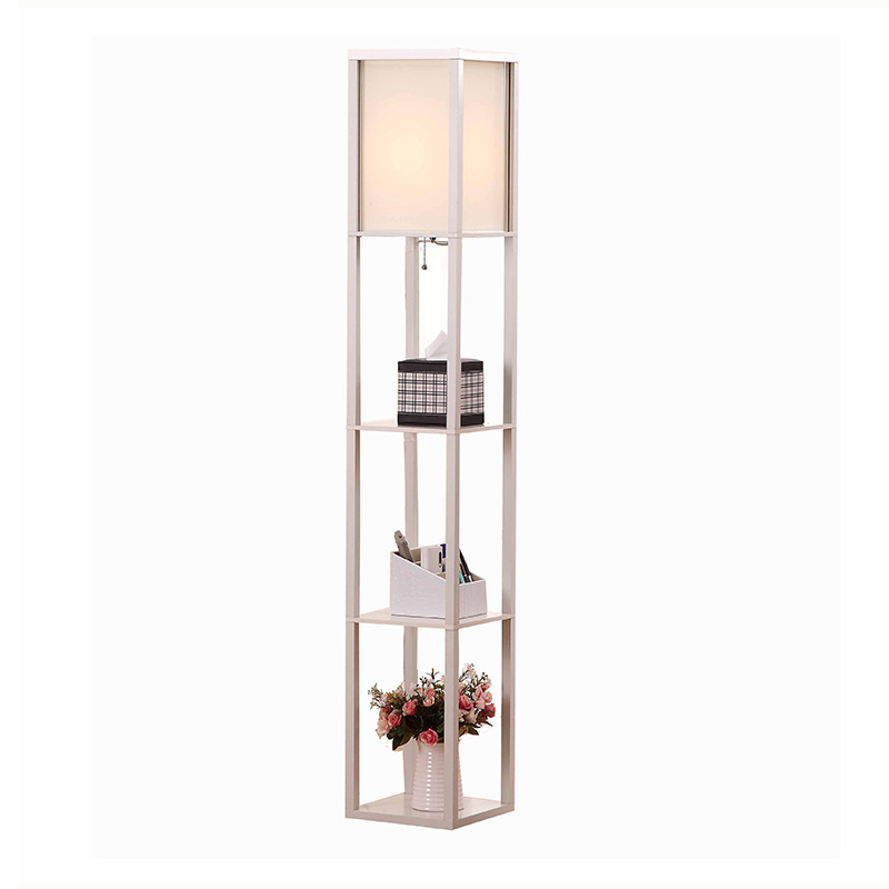Black Shelf Floor Lamp,Wooden Floor Lamp with Shelf | Goodly Light-GL-FLWS001 Featured Image