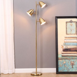 Special Design for Simig Plated Brass Modern Led Glass Ball Led Floor Lamp For Living Room Hotel Project Decoration