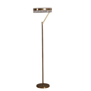 Factory Cheap China Guestroom Comtemporary Simply Gold Metal Shade Floor Lamp Adjustable