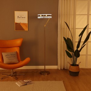 Gold Floor Lamp Stand,Crystal LED Standing Floor Lamp Light | GL-FLM146