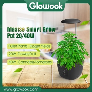 Maisie smart growpot；hydeoponic grow pot and led grow lamp;