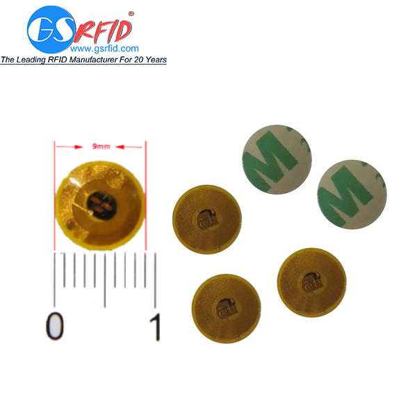 Leading Manufacturer for Rfid Rubbish Bin Tags -
  Round 9mm NFC NTAG 216 RFID micro wet inlay sticker – GSRFID
