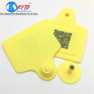 Plastic 125khz 860-960mhz RFID Ear Tag For Livestock And poultry