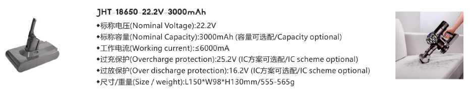 High reputation Overhead Line Fittings - Smart battery JHT-18650-22.2V-3000mAh – Haimei