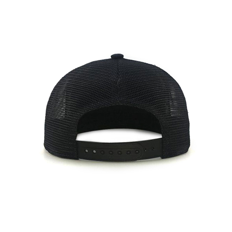 China Custom Design Adults Size Leather Patch Trucker Hat5 Panel Mesh ...
