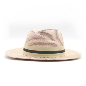 Promotional Wide-brimmed Summer Beach Hat Fedora Straw Hat