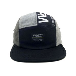 Print Flat Brim 5 Panel Caps with Woven Label
