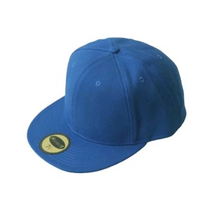 6 Panel Solid Color Flat Bill Flex Fit Snapback Hat
