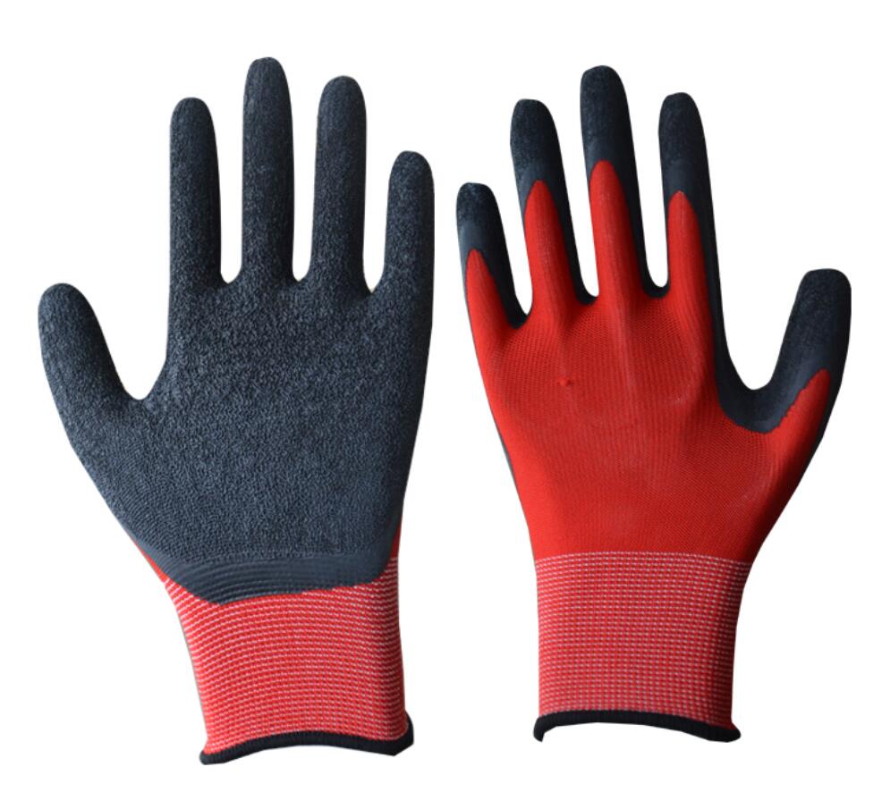 13 Gauge Crinkle Latex Glove LA508B