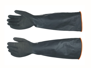 Crinkled Grip 14″ Heavy Duty Latex Gloves chemical resistant