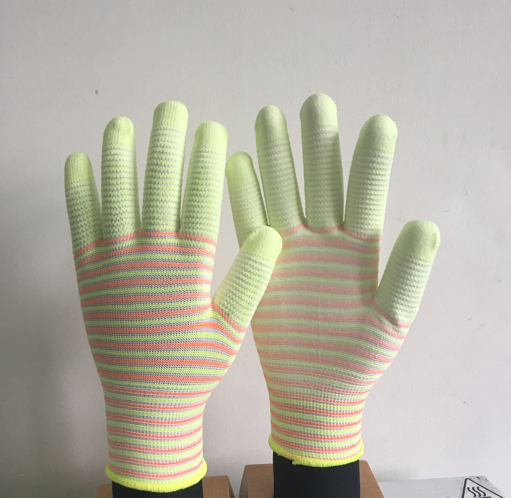 Zebra liner Color PU Coated Gardening Safety Work Gloves