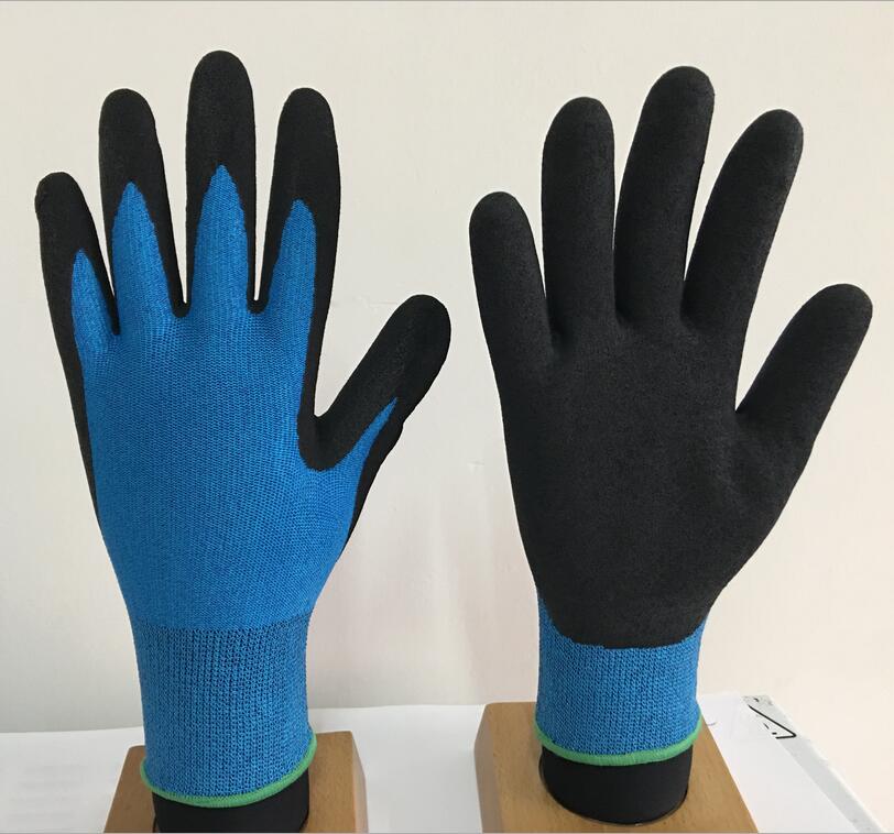Excellent Grip Oil Resistant Cut Level C Nitrile Coated Safety Working Gloves ITEM NO.DMDQ408B