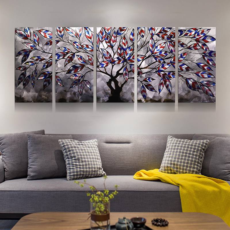fairy tree 3D metal oil painting aluminum handicraft modern wall arts decoration from China