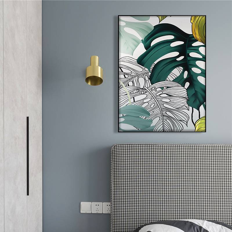 Hot Sale for Silver Metal Tree Wall Art - 3D brush print tropical plant metal oil painting wall art interior decor – Handsome Home Decor