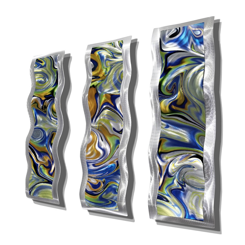 3D metal decorative curve wall panels modern arts interior home crafts wholesale from China factory