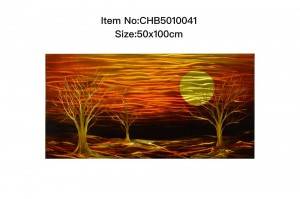 trees of life 3D metal oil painting contemporary interior wall arts decor 100% handmade