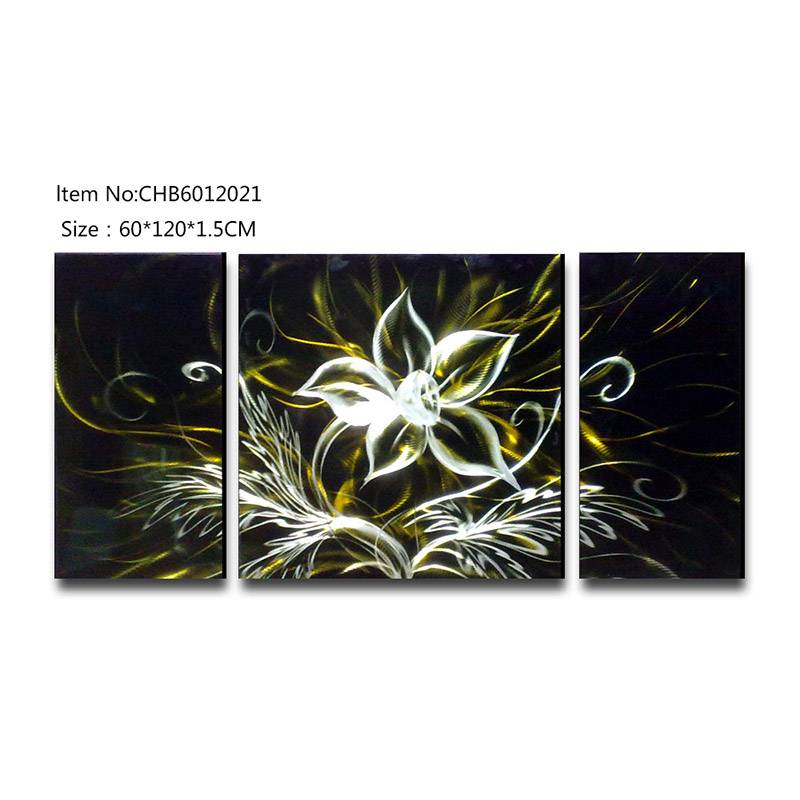 CHB6012021 3D handmade flower metal oil painting modern wall art decor