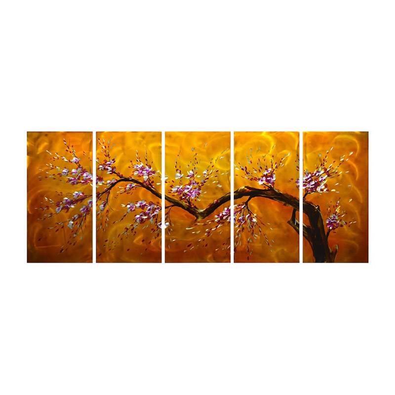 CHB60150175 plum blossom 3D handmade oil painting modern metal wall art decoration