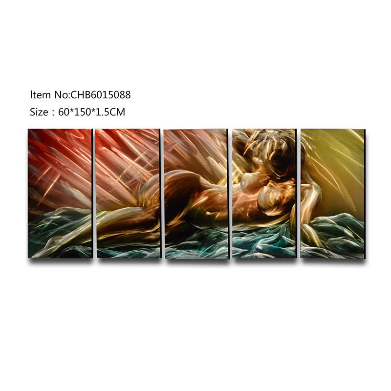 CHB6015088 sexy nude 3D handmade oil painting modern metal wall art decoration