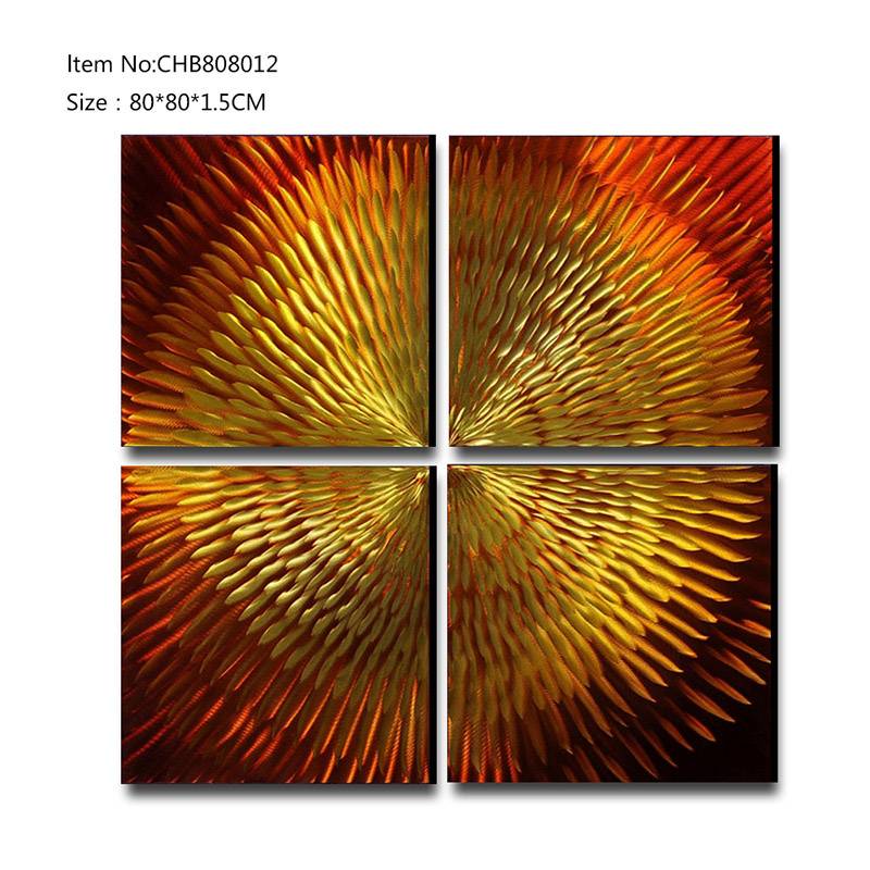 CHB808012 abstract 3D metal gold oil painting modern  interior home wall art decor