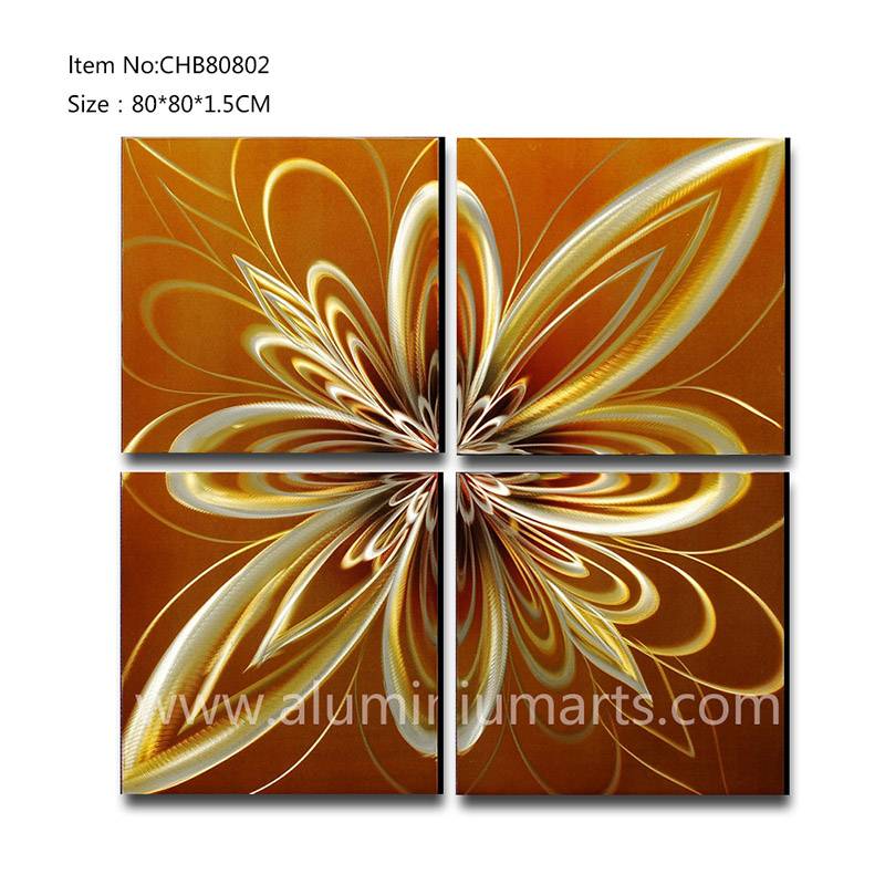 CHB80802 abstract 3D metal brown oil painting modern  interior home wall art decor