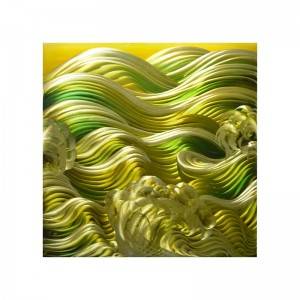Seawave 3D metal oil painting modern  interior home wall art decor