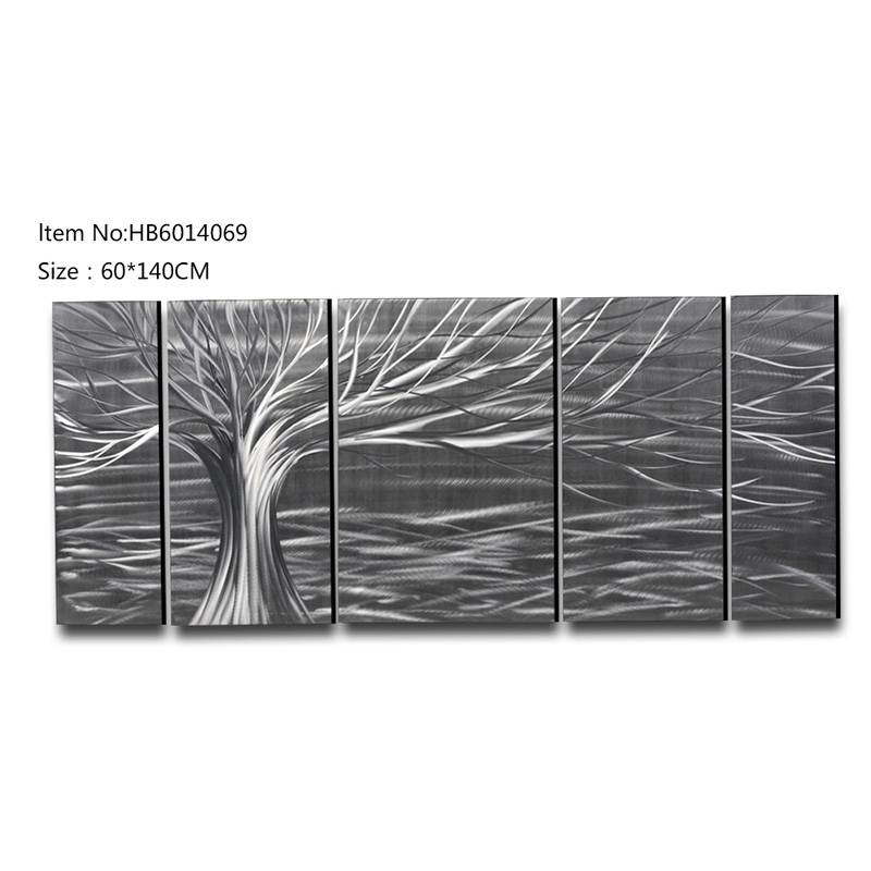 Reliable Supplier Contemporary Sculpture Wall Art - handpaint brush willow tree 3D metal oil painting modern home decoration wall arts – Handsome Home Decor