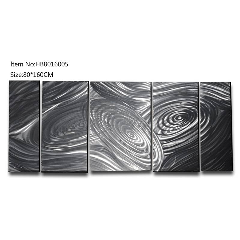 One of Hottest for Big Artwork For Sale - large size abstract handpaint 3D metal oil painting contemprory wall arts hanging – Handsome Home Decor
