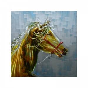 wholesale 3D brush brown horse oil painting modern interior wall arts handicraft decoration