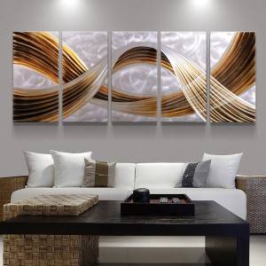 3D abstract metal oil painting wall arts interior decor 100% handmade