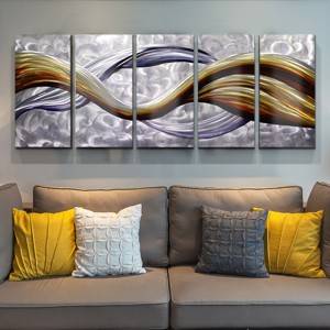 Abatract 3D metal oil painting for interior modern wall decor arts 100% hand paint