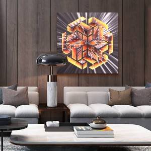 Abstract 3D metal LED painting for home decor modern wall arts 100% handmade for sale