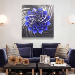 Abstract swirl 3D metal LED painting for home decor modern wall arts for sale 100% handmade