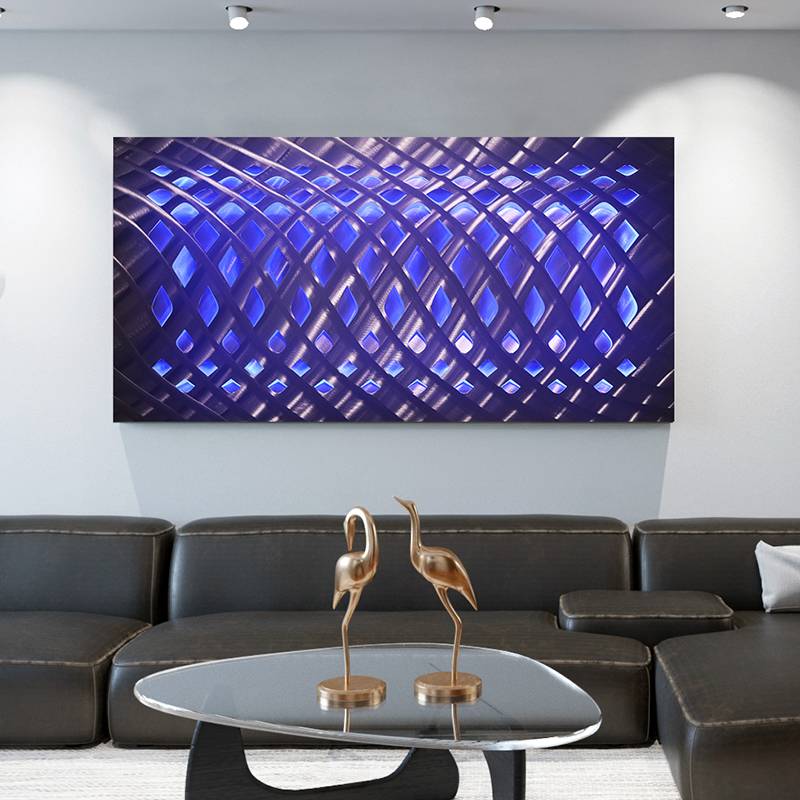 Abstract 3D metal LED painting contemporary wall arts decor handicraft from China Featured Image