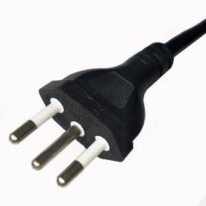 Brazil power cord with terminals and fastons