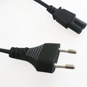 VDE European 2 pin power cord – 2.5A