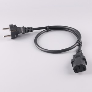 VDE European power cord Schuko plug CEE 7/7