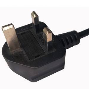 UK BS standard ASTA approved mains power cord